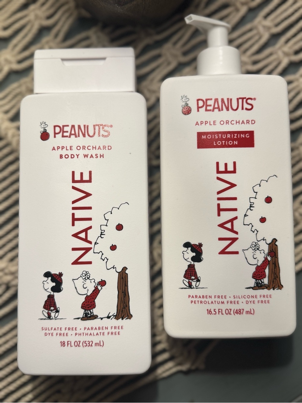 NEW Native x Peanuts APPLE ORCHARD Body Wash and Body Lotion, Limited Edition